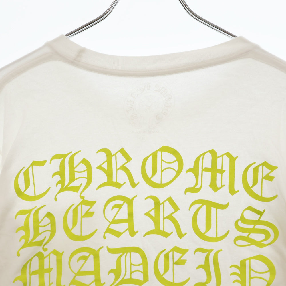 CHROME HEARTS(クロムハーツ) CH L S 1 バック英字ロゴプリント 長袖Tシャツ ロングスリーブカットソー ホワイト