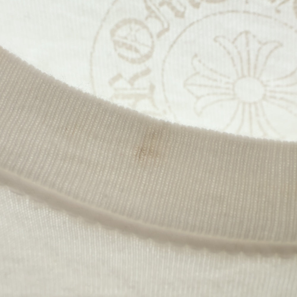 CHROME HEARTS(クロムハーツ) CH L S 1 バック英字ロゴプリント 長袖Tシャツ ロングスリーブカットソー ホワイト
