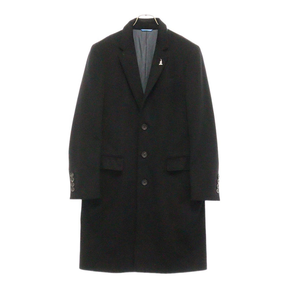 LANVIN(ランバン) カシミア ロゴモチーフ付き コート LB-IS-31751 ブラック