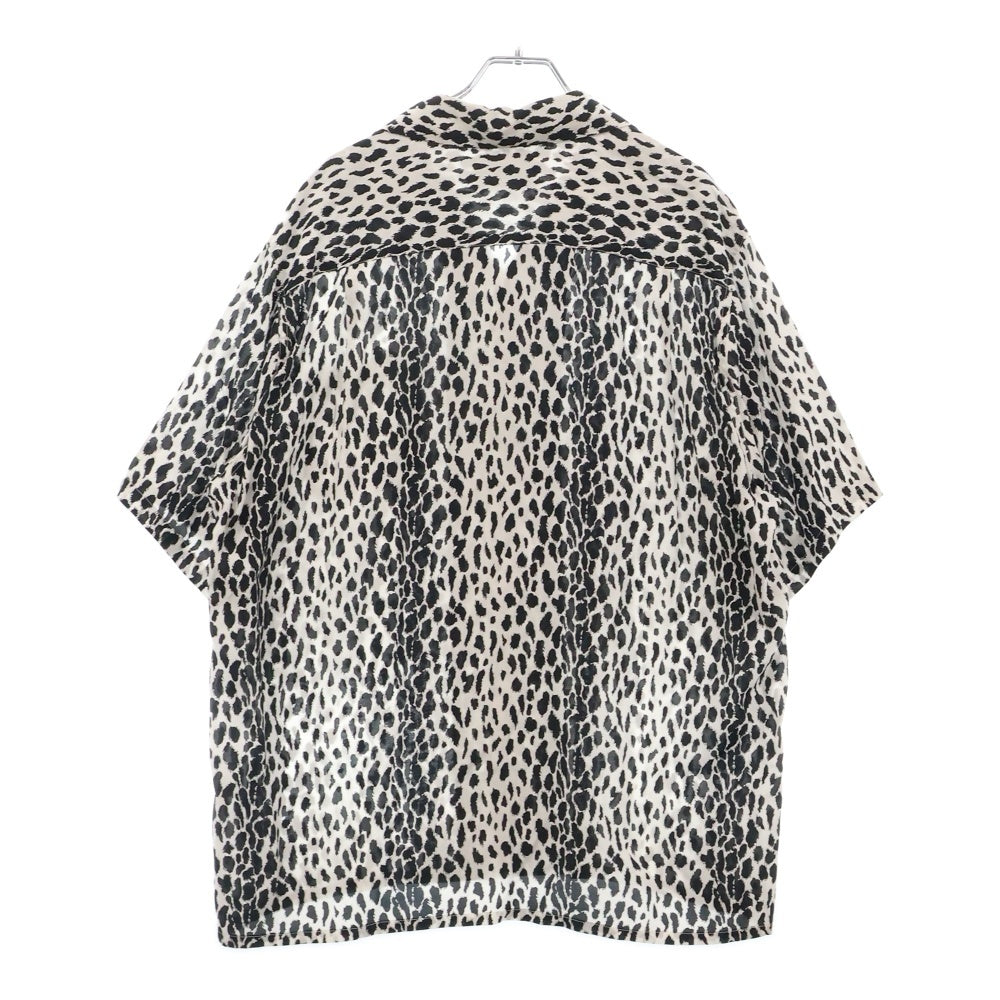WACKO MARIA(ワコマリア) HAWAIIAN SHIRT S/S -TYPE-8 レオパード柄 ハワイアンシャツ 開襟半袖シャツ ブラック/ホワイト