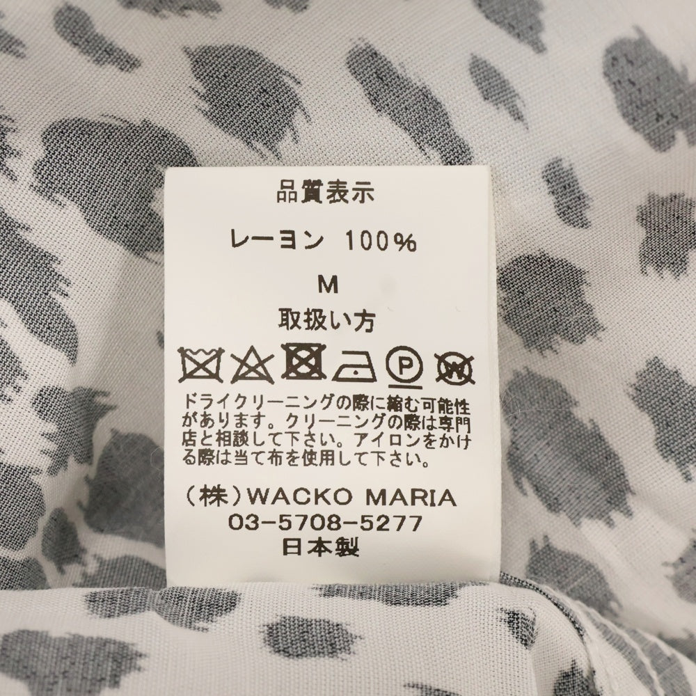 WACKO MARIA(ワコマリア) HAWAIIAN SHIRT S/S -TYPE-8 レオパード柄 ハワイアンシャツ 開襟半袖シャツ ブラック/ホワイト