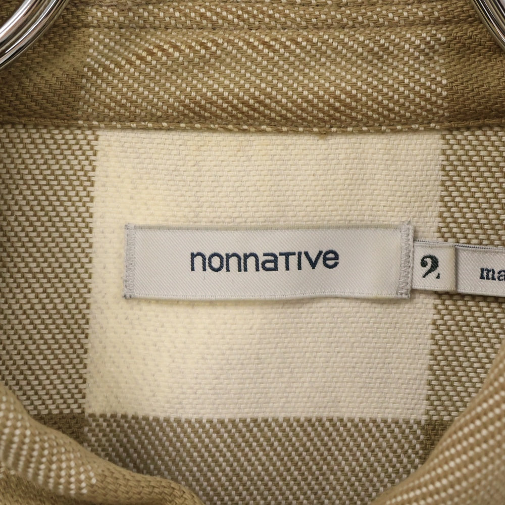 nonnative(ノンネイティブ) バッファローチェック ウエスタン シャツ NN-S3007 ベージュ