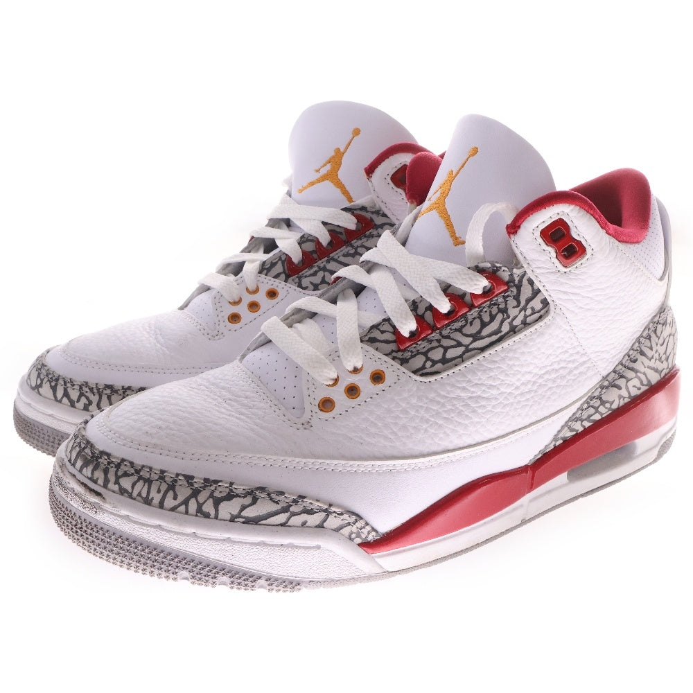 NIKE(ナイキ) Air Jordan 3 Cardinal Red エアジョーダン3 カーディナル レッド ローカットスニーカー CT8532-126 ホワイト/レッド