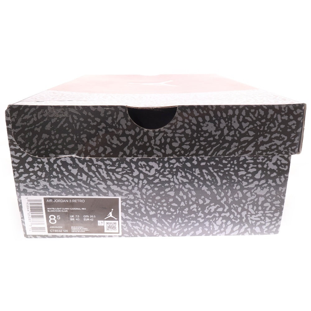 NIKE(ナイキ) Air Jordan 3 Cardinal Red エアジョーダン3 カーディナル レッド ローカットスニーカー CT8532-126 ホワイト/レッド