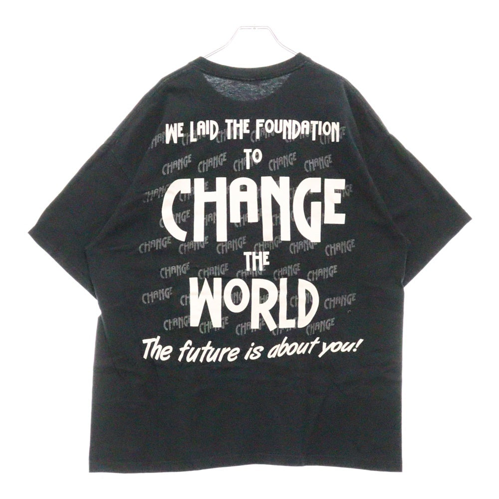 VINTAGE(ヴィンテージ) OBAMA TEE オバマ 両面プリント 半袖クルーネックTシャツカットソー ブラック GILDANタグ