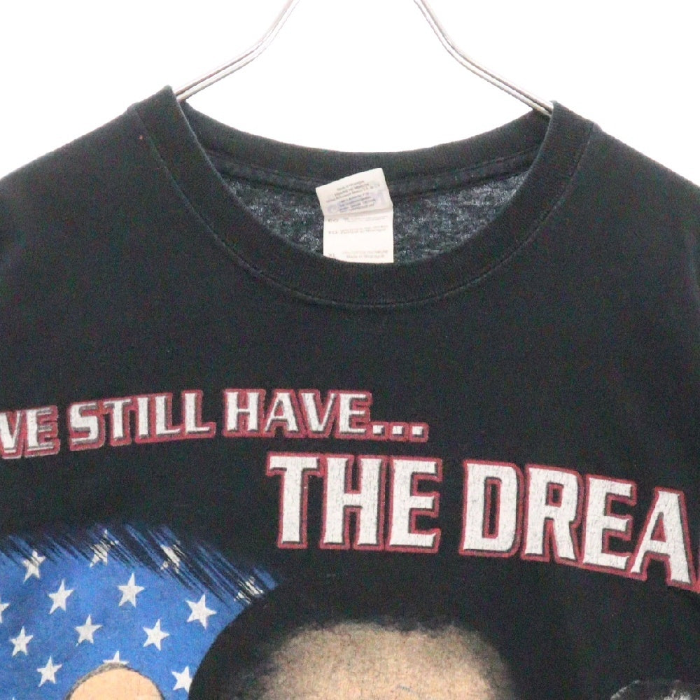 VINTAGE(ヴィンテージ) OBAMA TEE オバマ 両面プリント 半袖クルーネックTシャツカットソー ブラック GILDANタグ