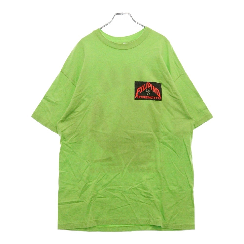 VINTAGE(ヴィンテージ) 90S FILIPIND STRENGTH バッグプリント クルーネックTシャツカットソー グリーン