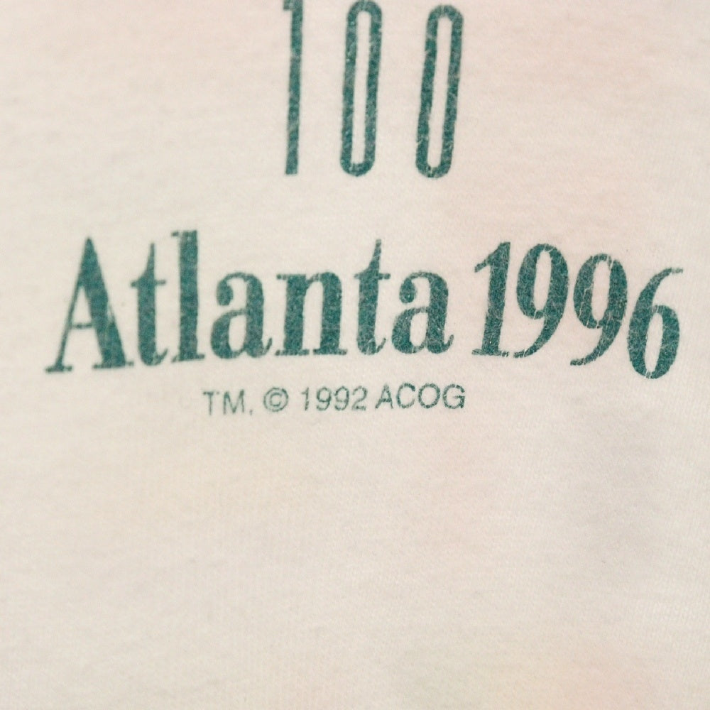 VINTAGE(ヴィンテージ) 90S Olympic Atlanta オリンピック アトランタ クルーネック長袖Tシャツカットソー ホワイト HANESタグ