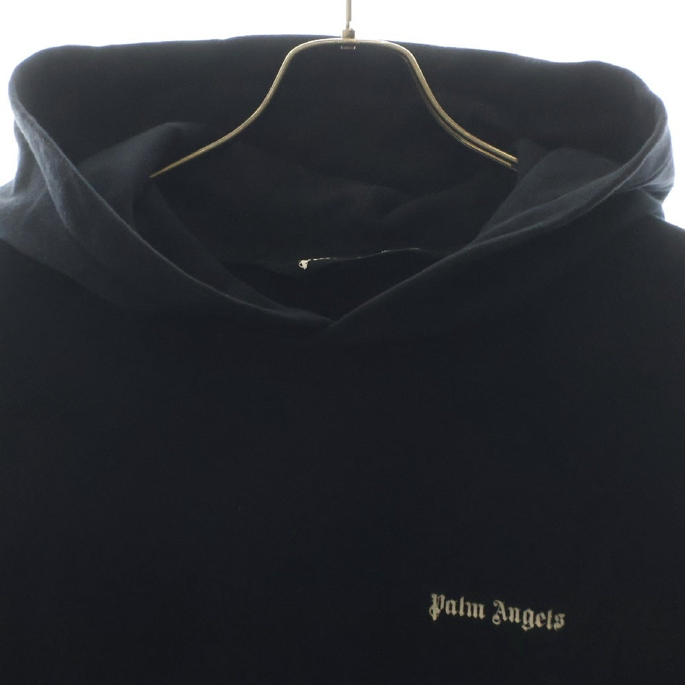 Palm Angels(パームエンジェルス) ロゴプリントプルオーバーパーカー PMBB126F23FLE001 ブラック