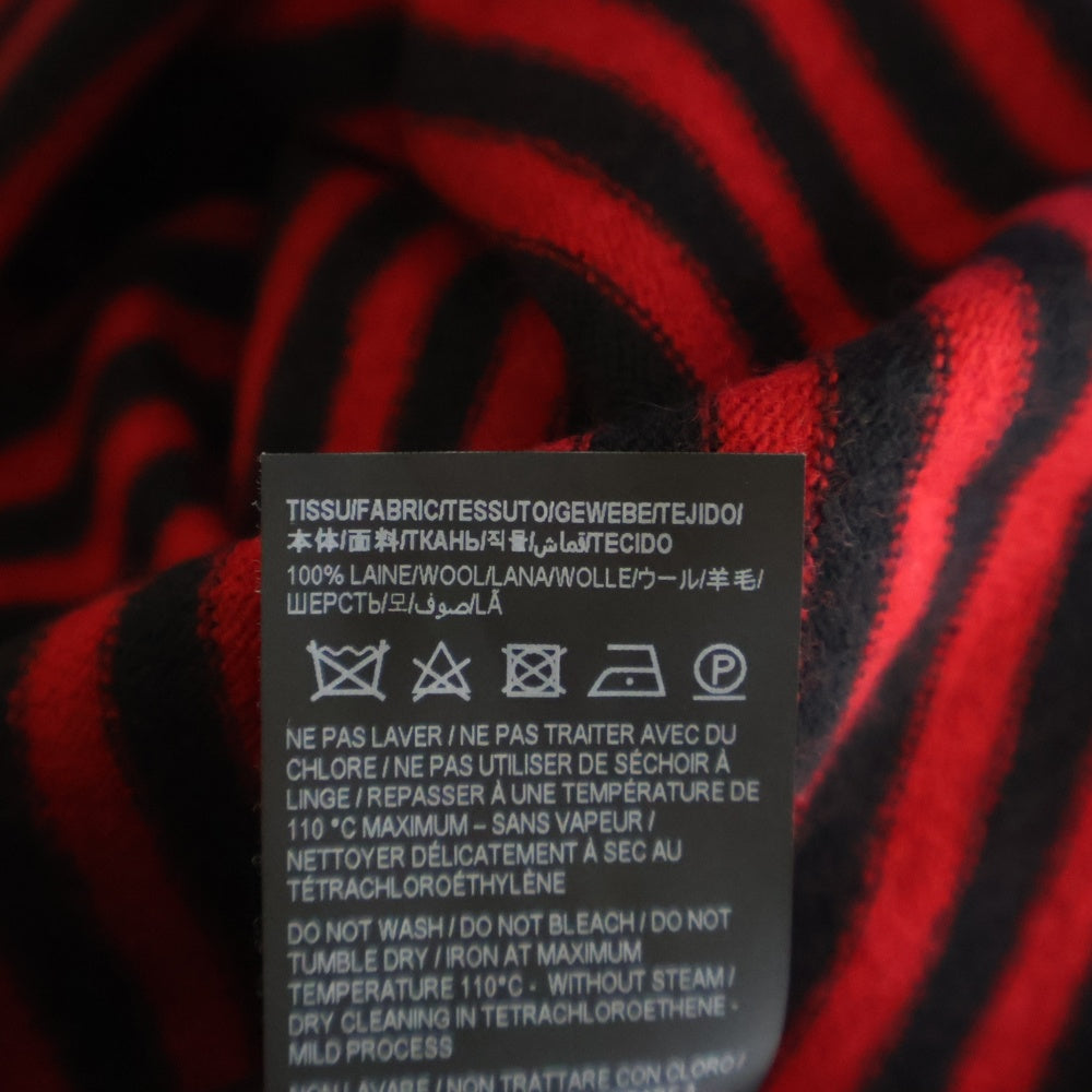 SAINT LAURENT PARIS(サンローランパリ) 21AW ボーダー タートルネックニット ニット セーター ブラック/レッド