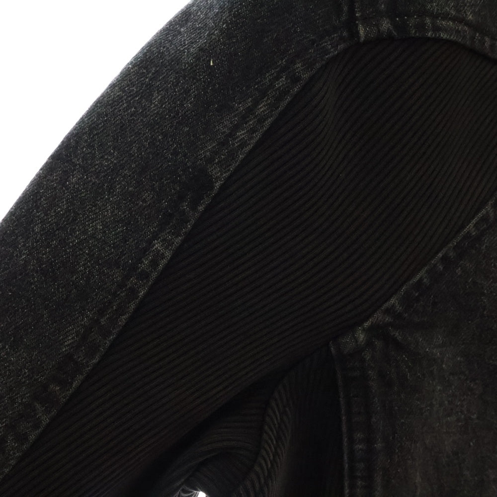 DIESEL(ディーゼル) 24AW DE-SYLEN-S ニット切り替え デニムジャケット A14379 ブラック