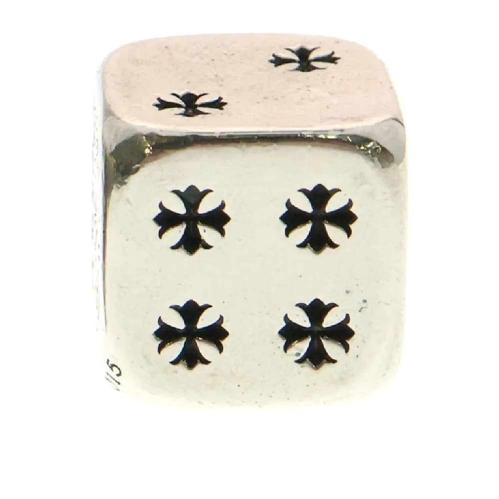 CHROME HEARTS(クロムハーツ) DICE ダイス 2015年 クリスマス限定 ノベルティ クロスボタン サイコロ置物 シルバー