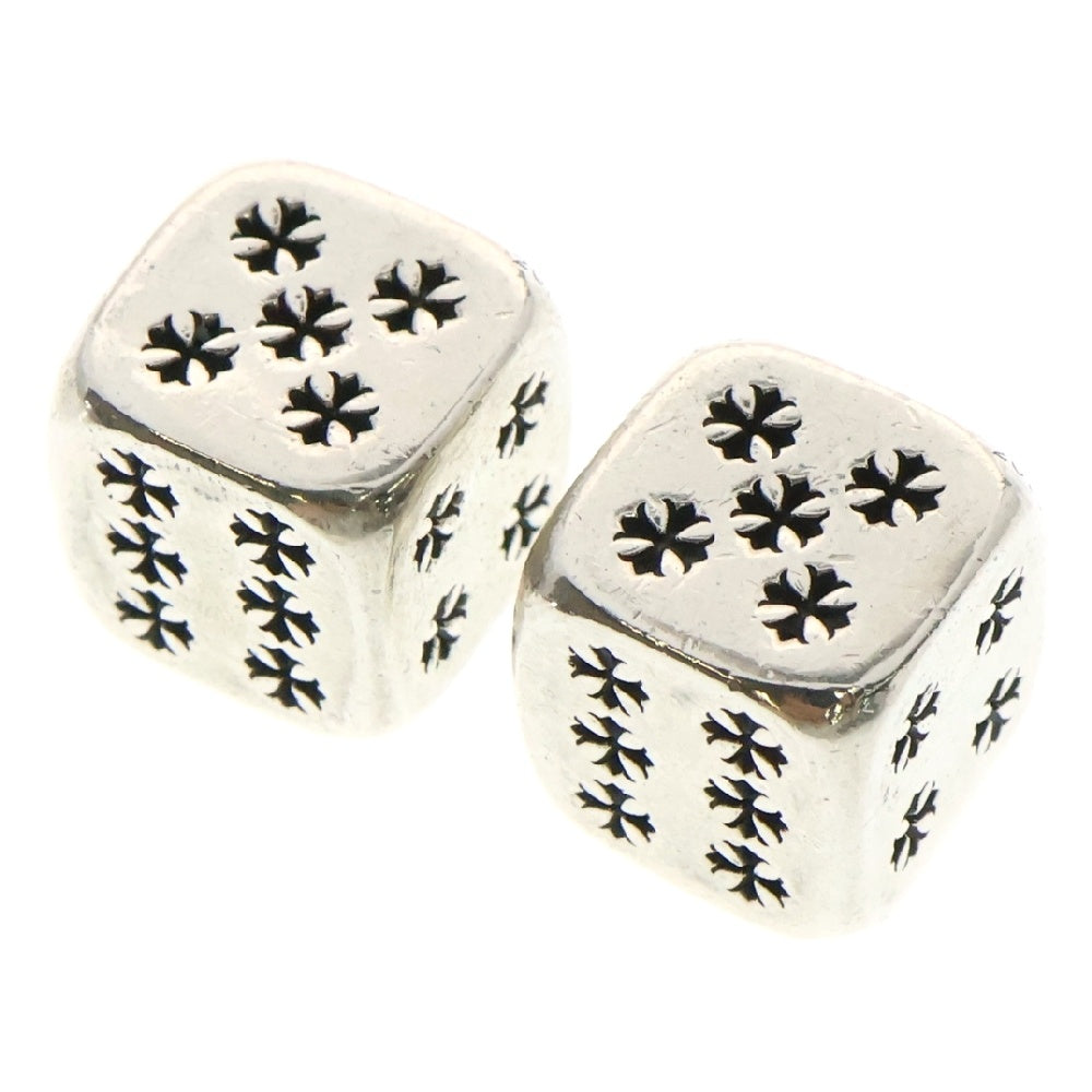 CHROME HEARTS(クロムハーツ) DICE ダイス 2015年 クリスマス限定 ノベルティ クロスボタン サイコロ置物 シルバー