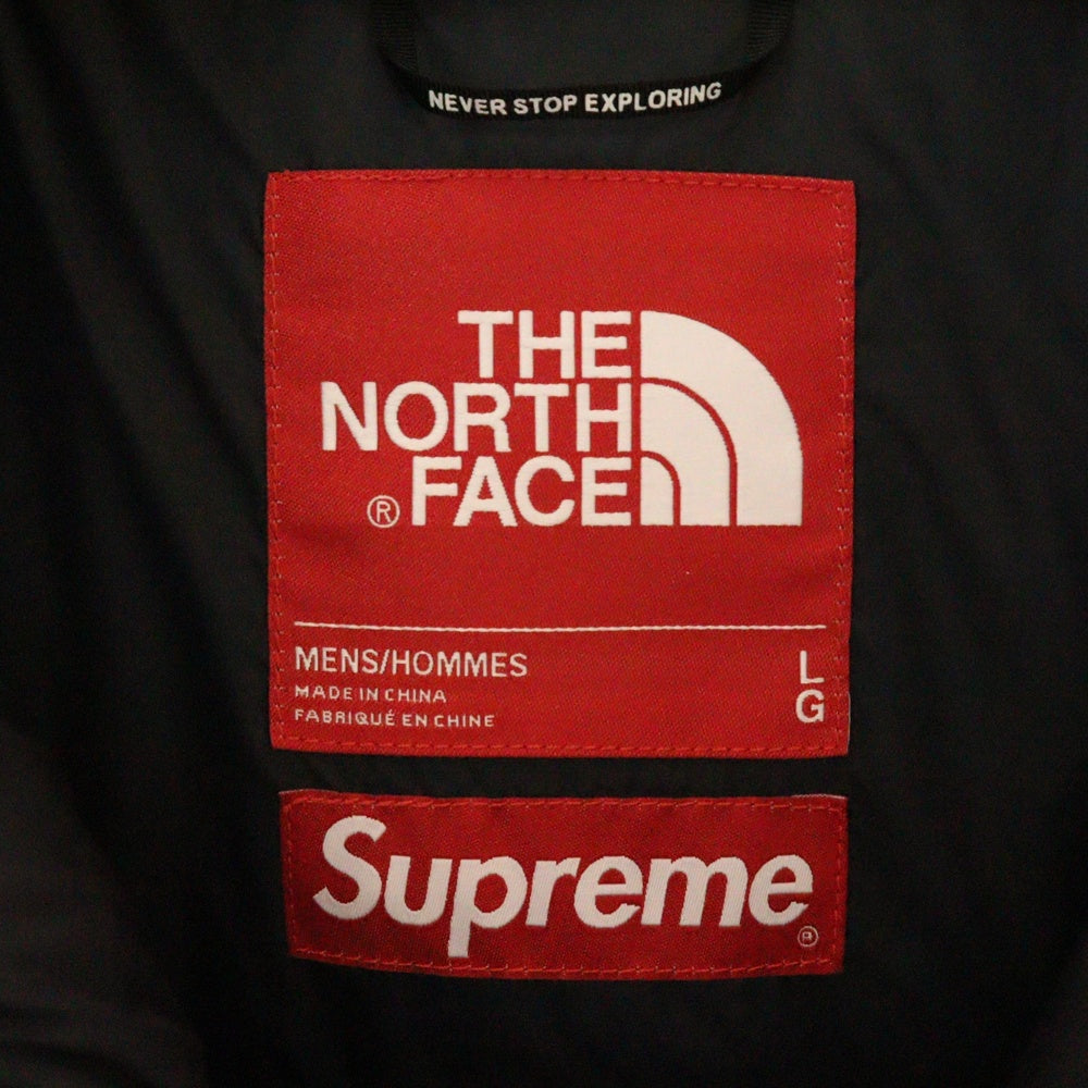 SUPREME(シュプリーム) ×THE NORTH FACE Bleached Denim Print Nuptse Jacket ブリーチ デニム プリント ヌプシ ジャケット ND521001 ブルー