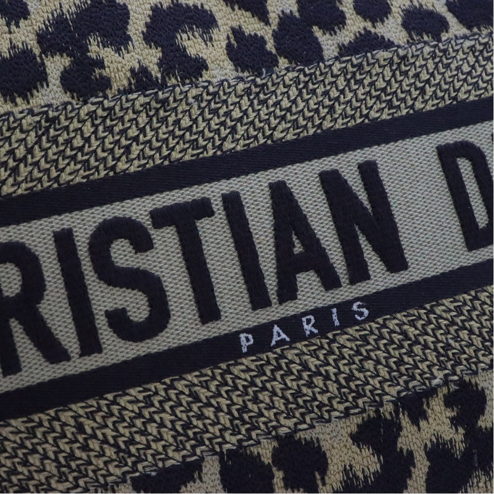 DIOR(ディオール) Leopard Book Tote Large ブックトート レオパード ハンドバッグ ブラウン
