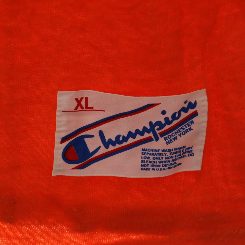 CHAMPION(チャンピオン) フロント プリントデザイン ホッケーTシャツ オレンジ