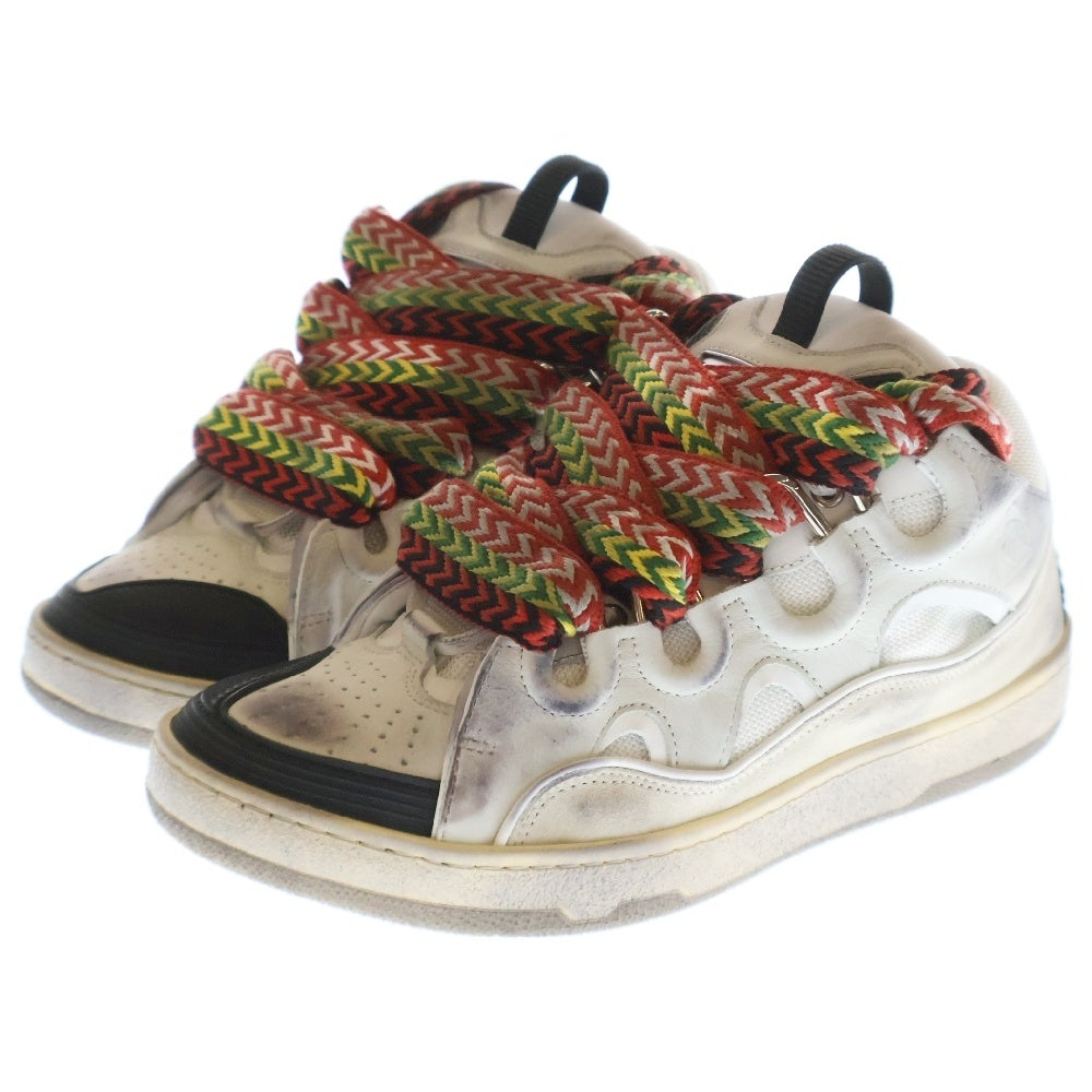 LANVIN(ランバン) LEATHER CURB ヴィンテージ加工 レザーカーブ ローカットスニーカー FM-SKRK11-DEST-A23