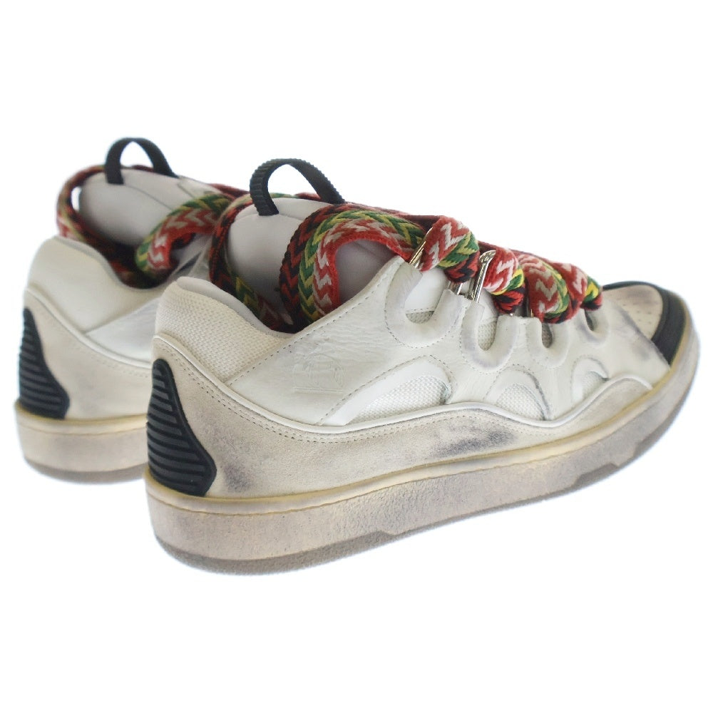 LANVIN(ランバン) LEATHER CURB ヴィンテージ加工 レザーカーブ ローカットスニーカー FM-SKRK11-DEST-A23