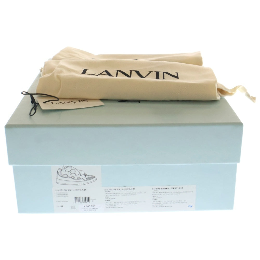 LANVIN(ランバン) LEATHER CURB ヴィンテージ加工 レザーカーブ ローカットスニーカー FM-SKRK11-DEST-A23