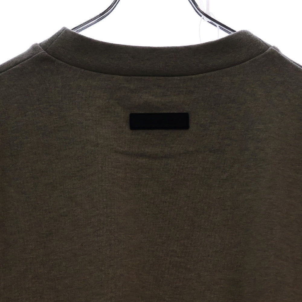 ESSENTIALS FEAR OF GOD(エッセンシャル フィアオブゴッド) ラバーロゴ モックネック ロンスリーブTシャツ グレー