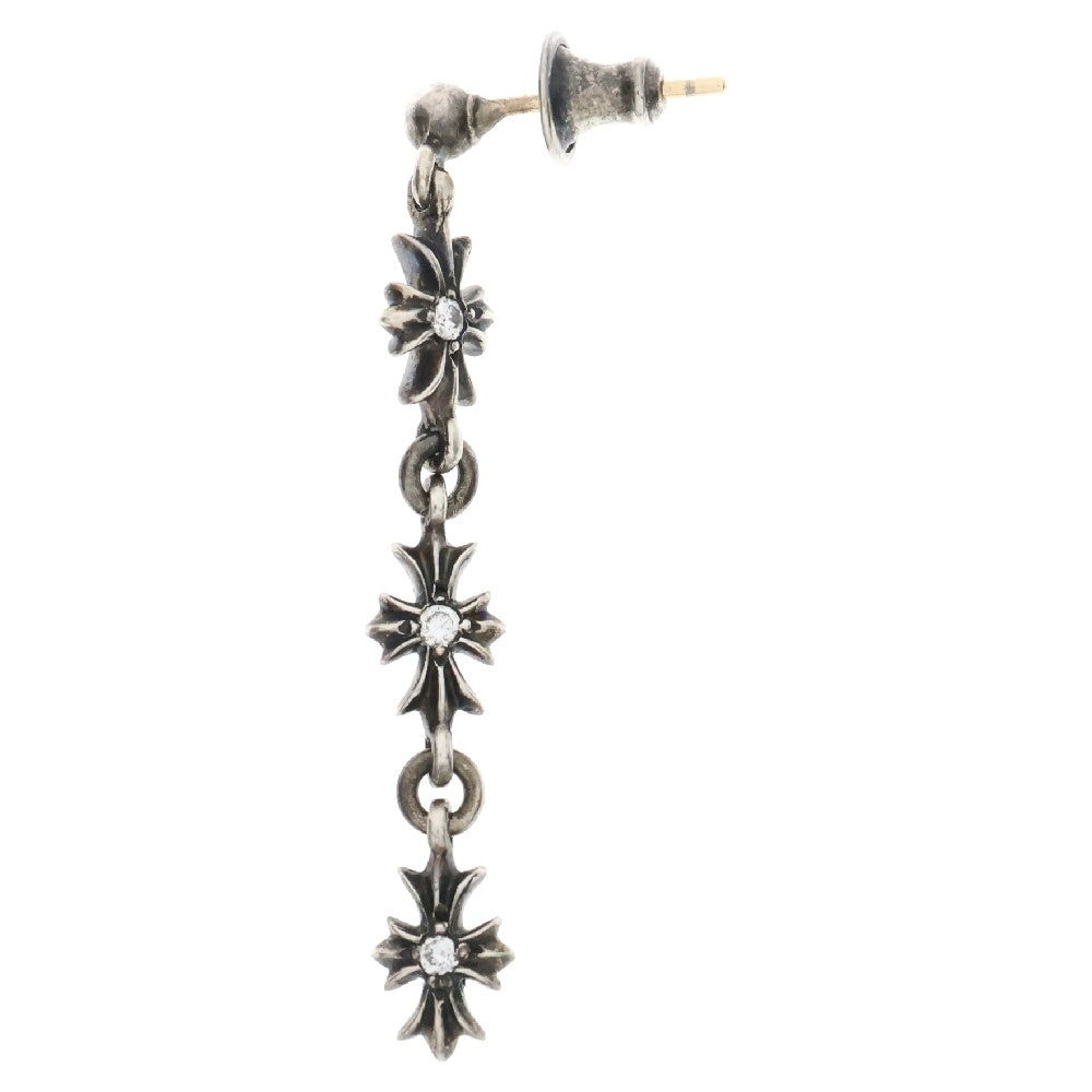 CHROME HEARTS(クロムハーツ) TINY E CH PLS 3 DIA タイニーE CHプラス ダイヤ シルバー 3 ドロップ ピアス