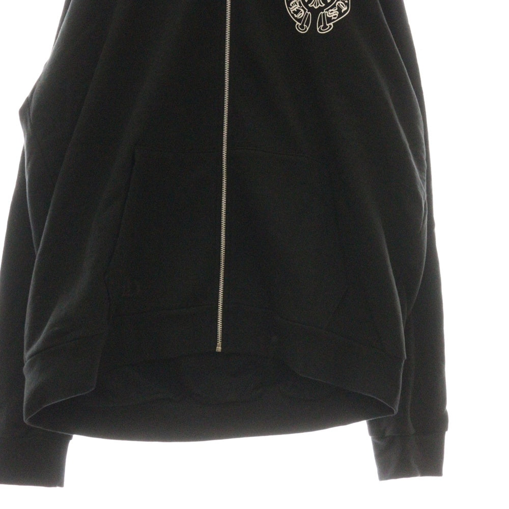 CHROME HEARTS(クロムハーツ) SWTSHRT HD ZIP HONG KONG 香港限定 バックホースシュー プリントジップアップパーカー ブラック