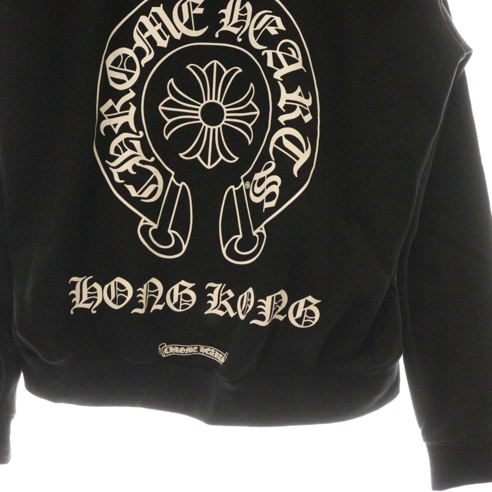 CHROME HEARTS(クロムハーツ) SWTSHRT HD ZIP HONG KONG 香港限定 バックホースシュー プリントジップアップパーカー ブラック