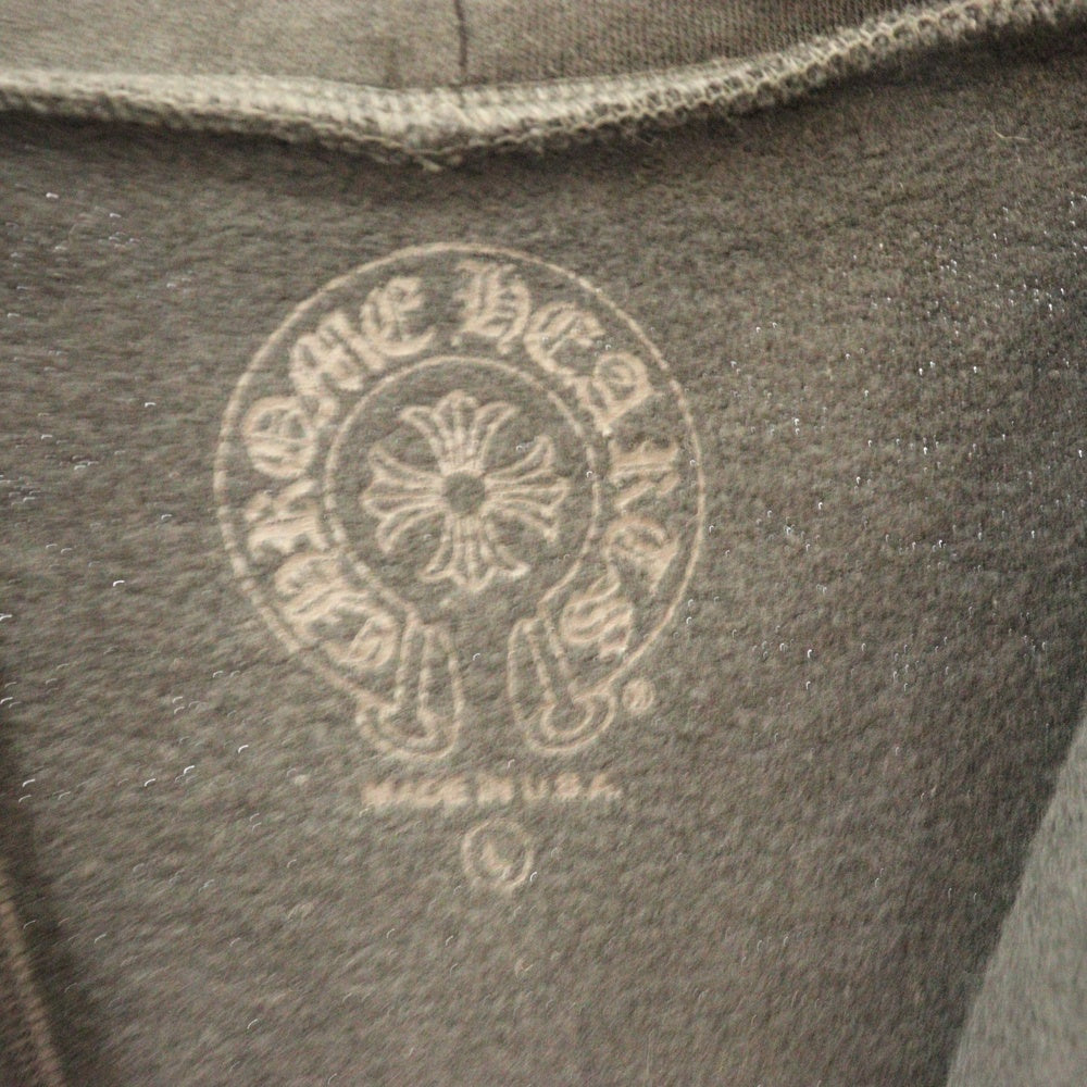 CHROME HEARTS(クロムハーツ) SWTSHRT HD ZIP HONG KONG 香港限定 バックホースシュー プリントジップアップパーカー ブラック