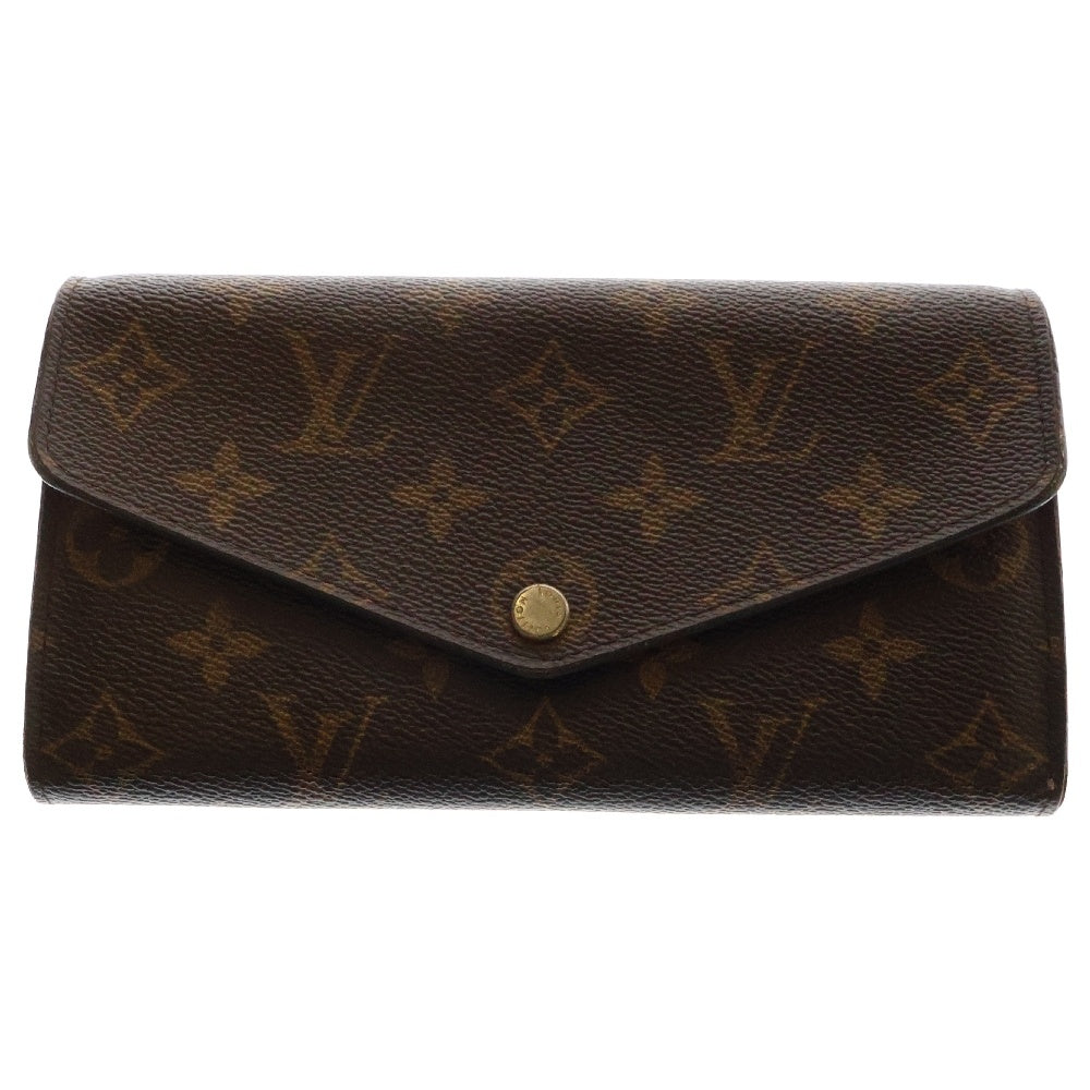 LOUIS VUITTON(ルイヴィトン) モノグラム ポルトフォイユ サラ フューシャ レザーロングウォレット 長財布 ブラウン M62234