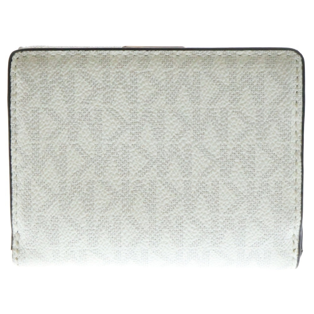 MICHAEL KORS(マイケルコース) JET SET TRAVEL 3-FOLD WALLET ジェットセット トラベル コンパクト ウォレット 35F3GTVE2V ホワイト/グレー
