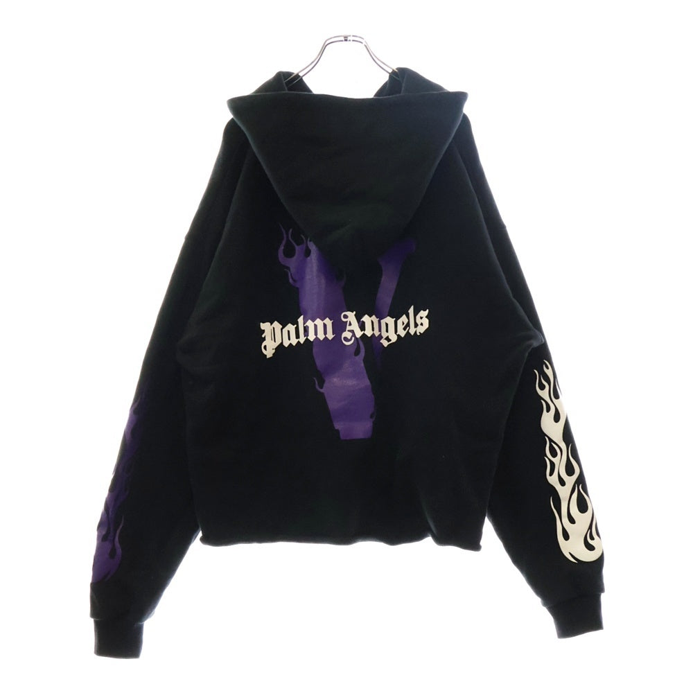 VLONE(ヴィーロン) 19SS ×PALM ANGELS LOGO HOODIE パームエンジェルス ロゴプリント プルオーバーパーカー ブラック