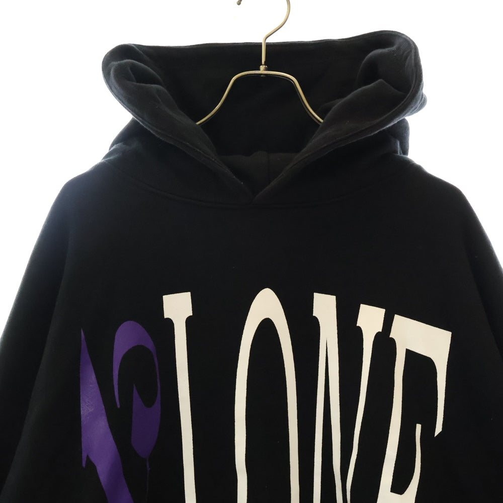 VLONE(ヴィーロン) 19SS ×PALM ANGELS LOGO HOODIE パームエンジェルス ロゴプリント プルオーバーパーカー ブラック