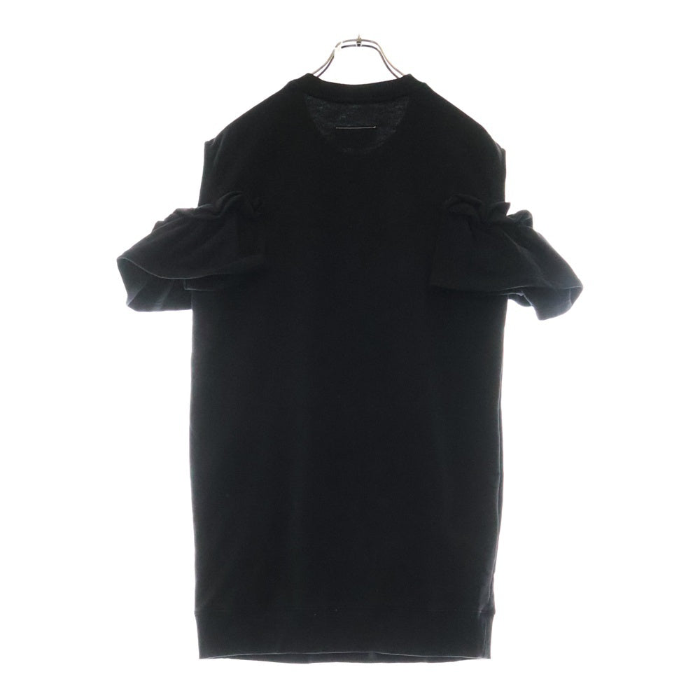 MM6 Maison Margiela(エムエムシックスメゾンマルジェラ) フリルデザイン スウェット ワンピース S52CT0601 S25454 ブラック レディース