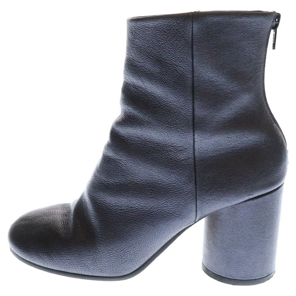 Maison Margiela 22(メゾンマルジェラ) バックジップ ヒール レザーブーツ S38WU0262 ブラック レディース