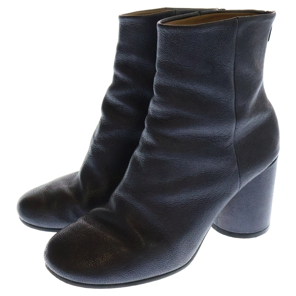 Maison Margiela 22(メゾンマルジェラ) バックジップ ヒール レザーブーツ S38WU0262 ブラック レディース