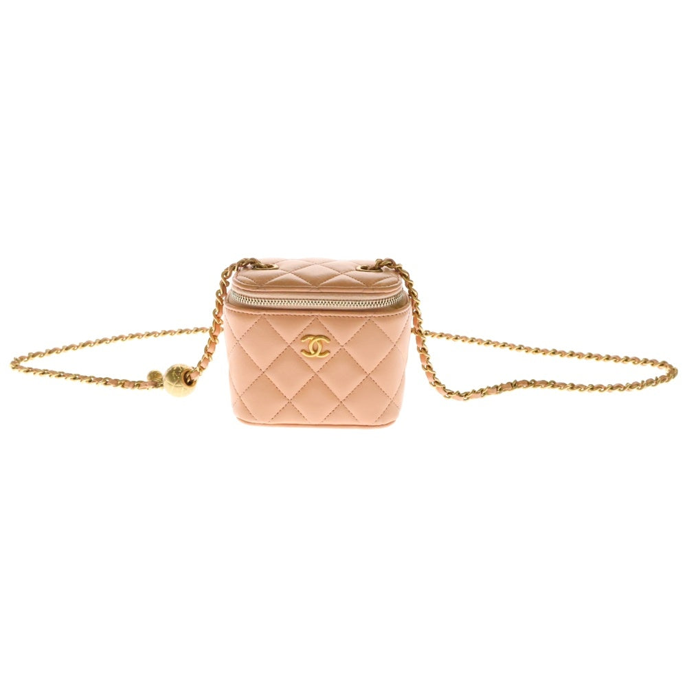 CHANEL(シャネル) マトラッセ ココマーク ミニバニティ ショルダーバッグ AP1447 ピンク