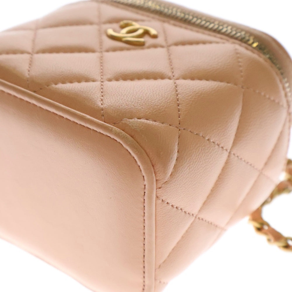 CHANEL(シャネル) マトラッセ ココマーク ミニバニティ ショルダーバッグ AP1447 ピンク