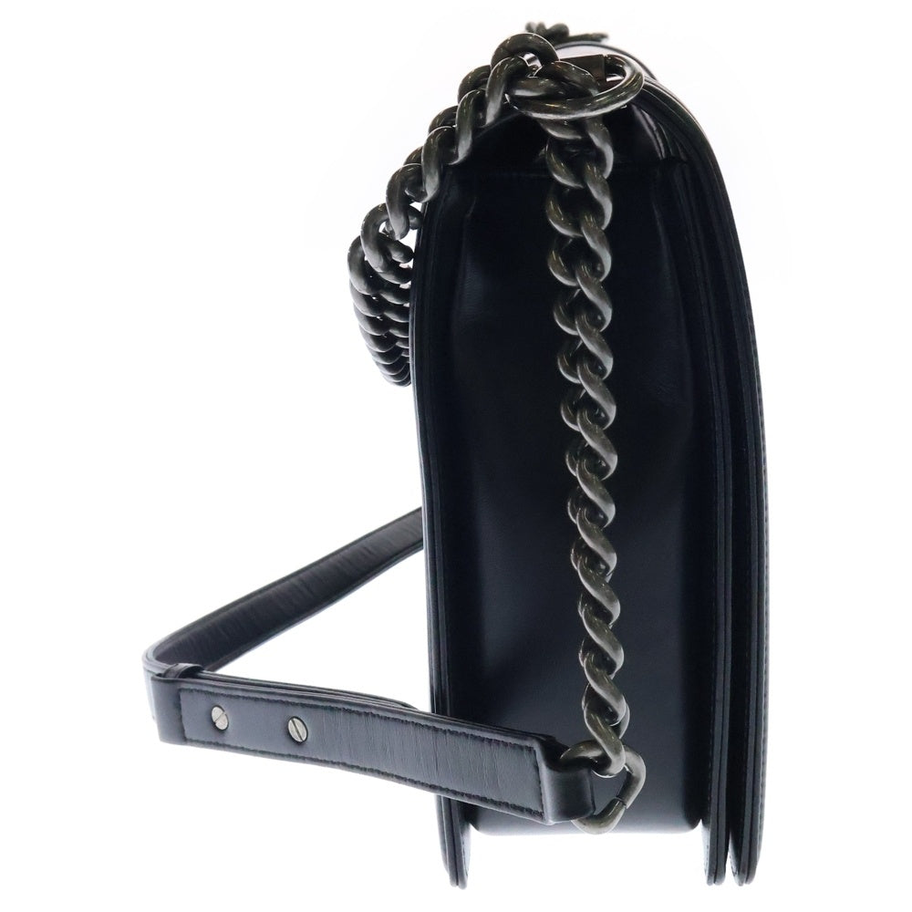 CHANEL(シャネル) ボーイシャネル スモール ラムスキン チェーンショルダーバッグ レディース ブラック
