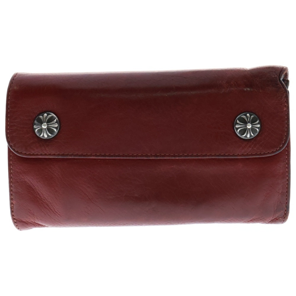 CHROME HEARTS(クロムハーツ) WAVE NOVELTY WALLET クロスボール ウェーブウォレット 財布 レッド
