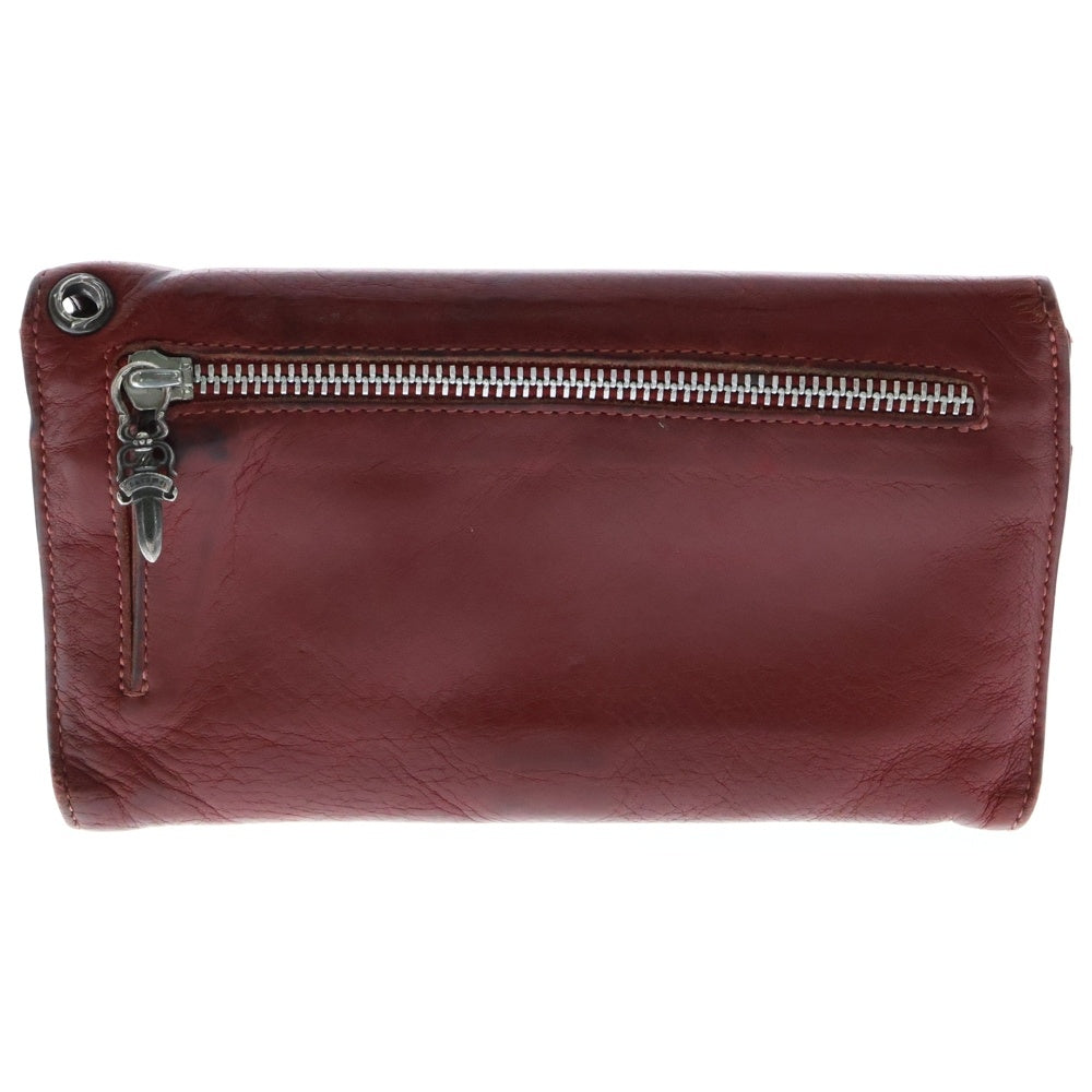CHROME HEARTS(クロムハーツ) WAVE NOVELTY WALLET クロスボール ウェーブウォレット 財布 レッド
