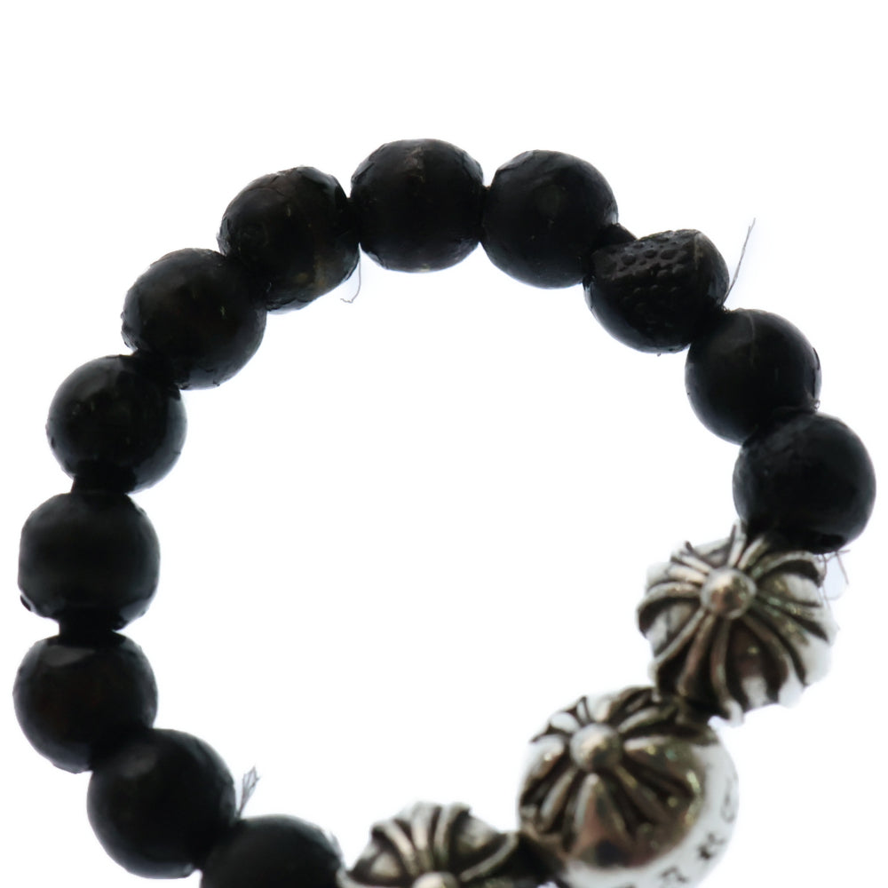 CHROME HEARTS(クロムハーツ) BEAD 4mm ビーズリング クロスボール ブラック/シルバー