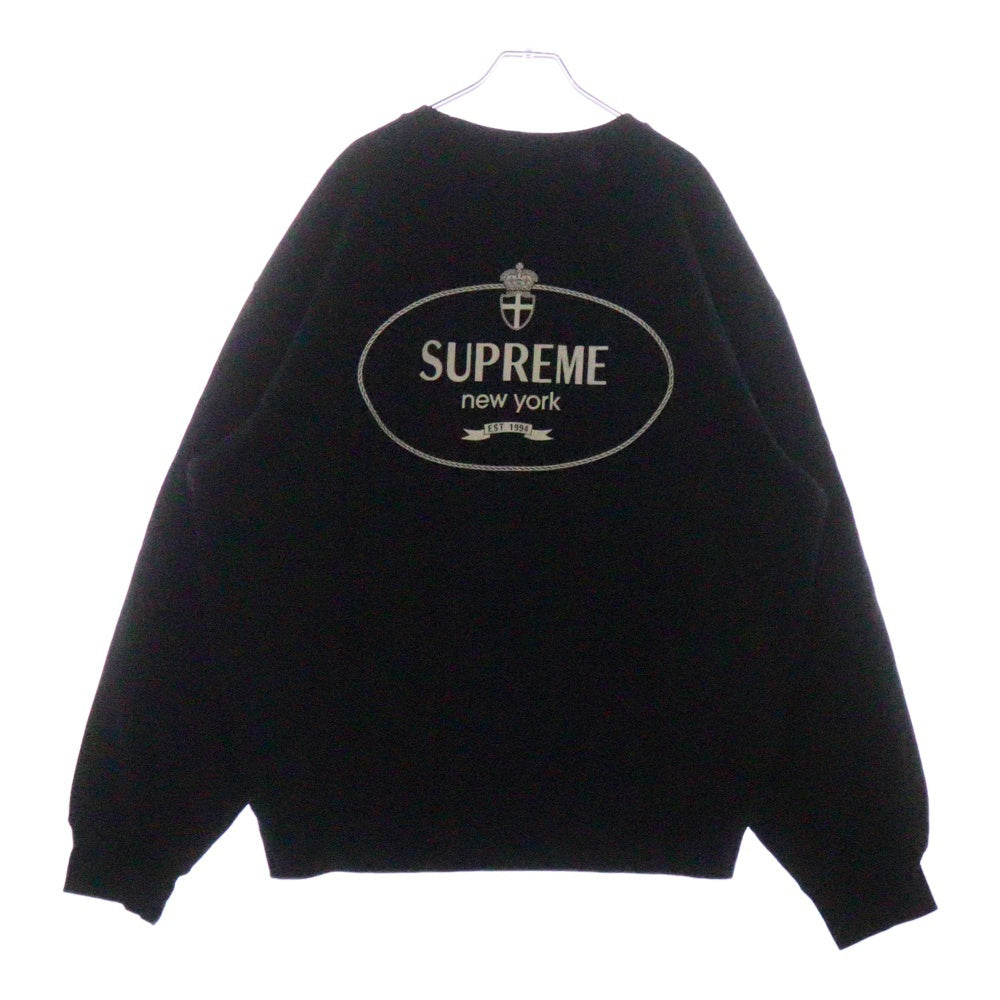 SUPREME(シュプリーム) 24AW Crest Crewneck クレストクルーネック スウェット ブラック