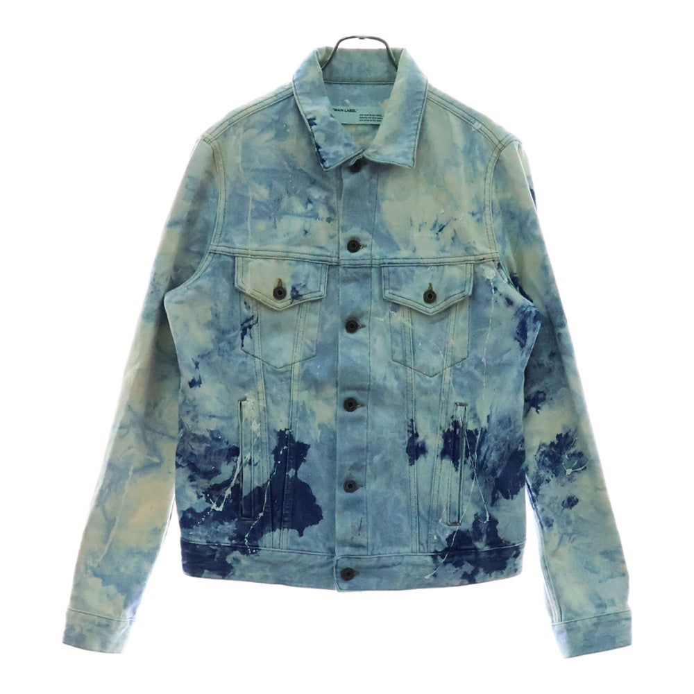 OFF-WHITE(オフホワイト) 20SS ブリーチ加工 デニムジャケット OMYE005R20386020 インディゴ