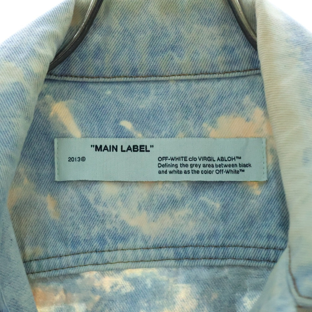 OFF-WHITE(オフホワイト) 20SS ブリーチ加工 デニムジャケット OMYE005R20386020 インディゴ