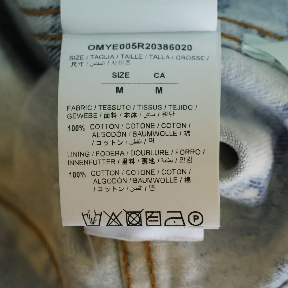 OFF-WHITE(オフホワイト) 20SS ブリーチ加工 デニムジャケット OMYE005R20386020 インディゴ