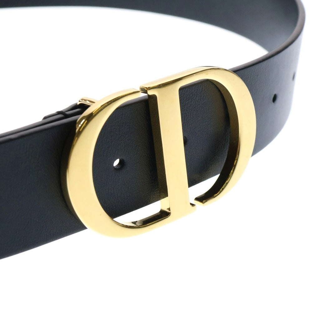 DIOR(ディオール) 30 MONTAIGNE モンテーニュ CDロゴバックル レザーベルト 23-MA-0231 ゴールド/ブラック