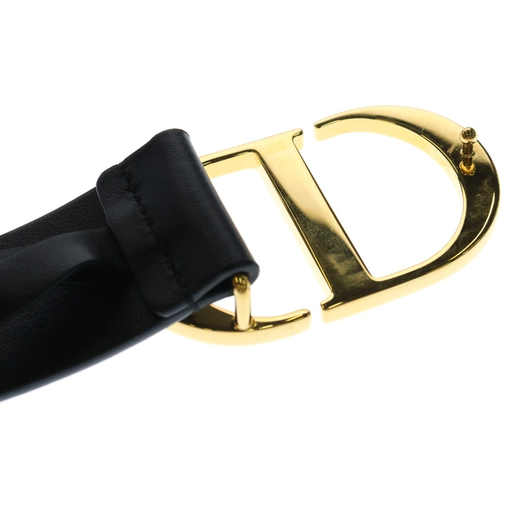 DIOR(ディオール) 30 MONTAIGNE モンテーニュ CDロゴバックル レザーベルト 23-MA-0231 ゴールド/ブラック