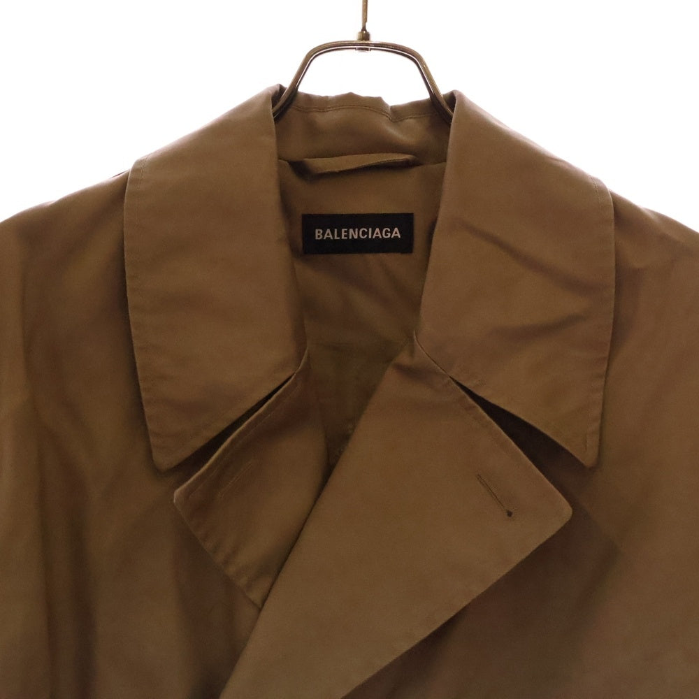 BALENCIAGA(バレンシアガ) OVERSIZED TRENCH COAT JACKET オーバーサイズ ロングトレンチコート ジャケット 626568 TEP11 ブラウン
