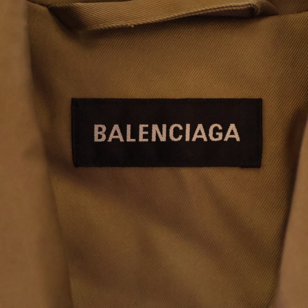 BALENCIAGA(バレンシアガ) OVERSIZED TRENCH COAT JACKET オーバーサイズ ロングトレンチコート ジャケット 626568 TEP11 ブラウン