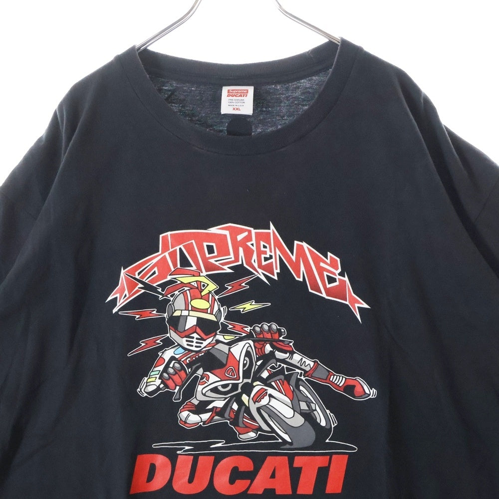 SUPREME(シュプリーム) 24SS Ducati Bike Tee ドゥカティ バイク ロゴ クルーネック半袖Tシャツ ブラック